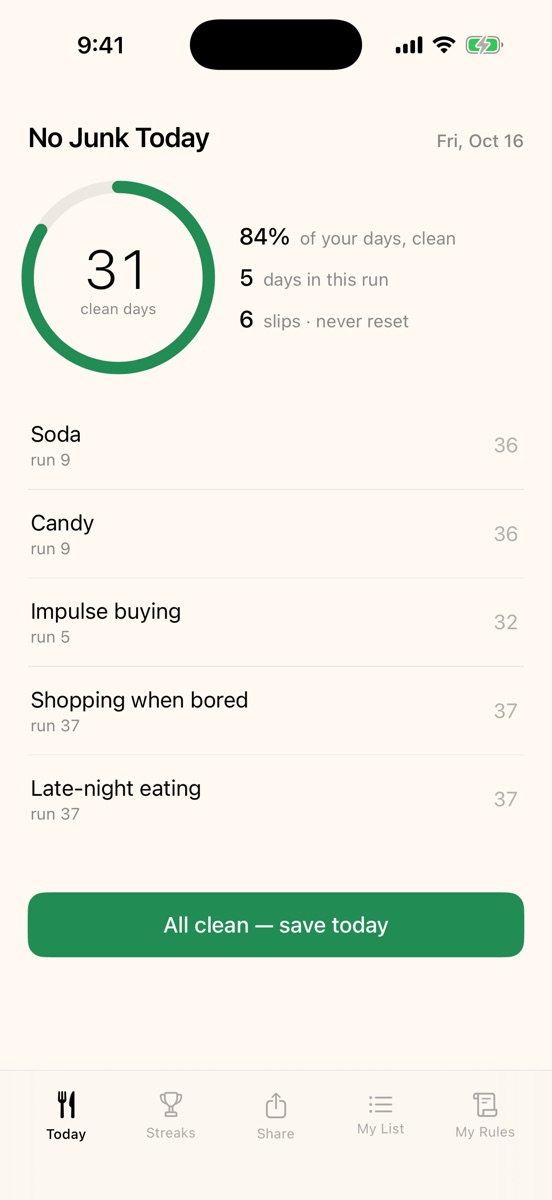 Tonight's list with one button to save the day
